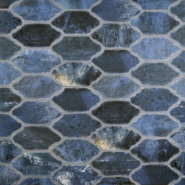 Ivy Hill Tile Merci Arabesque Blue 6.37 in. x 9.93 in. Matte Porcelain Floor and Wall Tile (8.71 sq. ft./Case)