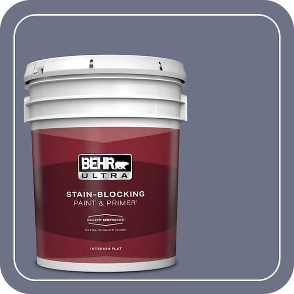 BEHR ULTRA 5 gal. #PPU16-17 Blue Aura Extra Durable Flat Interior Paint & Primer