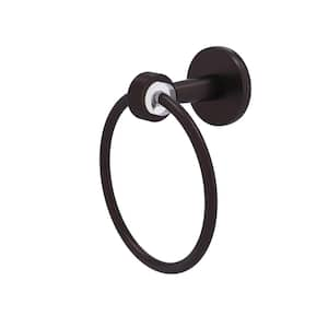 Clearview Collection Wall Mounted Towel Ring with Groovy Accents in Antique Bronze