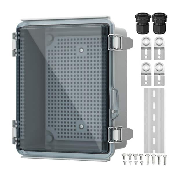 BIBIVIS 8.7in.x6.7in.x4.3in. Outdoor Waterproof Electrical Box,Plastic Clear Junction Box Enclosure for Electronics Project WiFi