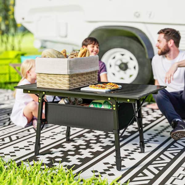 Outsunny 21.7 in. Portable Camping Adjustable Height Rectangle