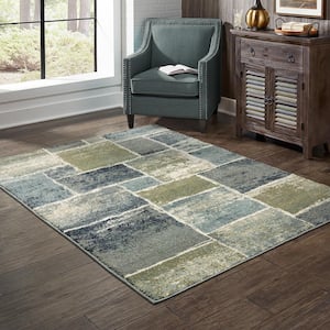 Home Decorators Collection Adare Blue 7 ft. x 9 ft. Painterly Polyester Area  Rug 5248.81.62HDB - The Home Depot