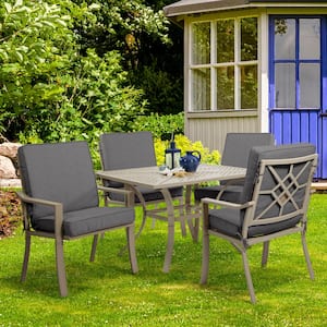 21 x 44 Sunbrella Cast Slate Outdoor Dining Chair Cushion