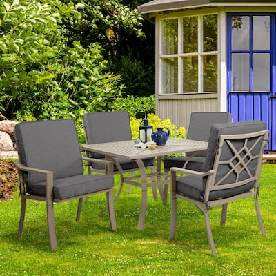 outdoor sunbrella slate cast chair dining cushion cushions