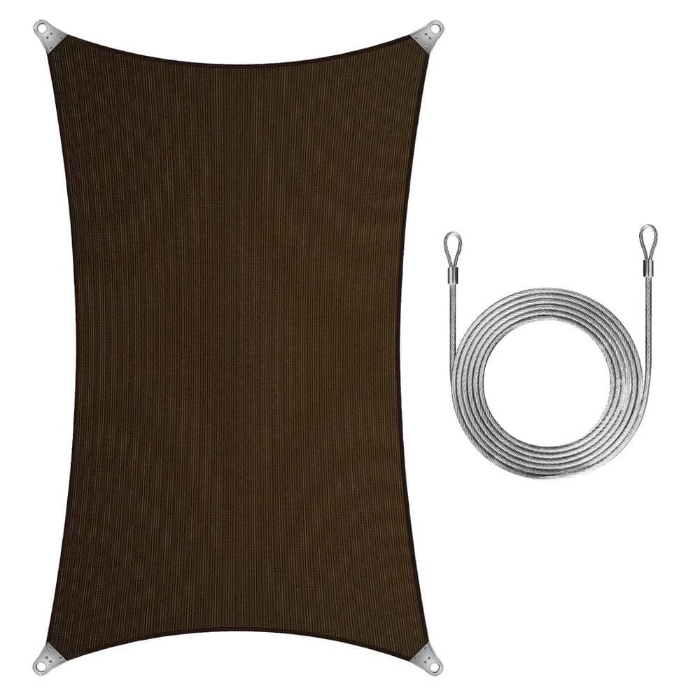 Super Ring 16 ft. x 24 ft. Sun Shade Sail with Cable-Brown price history on PriceWatchPro