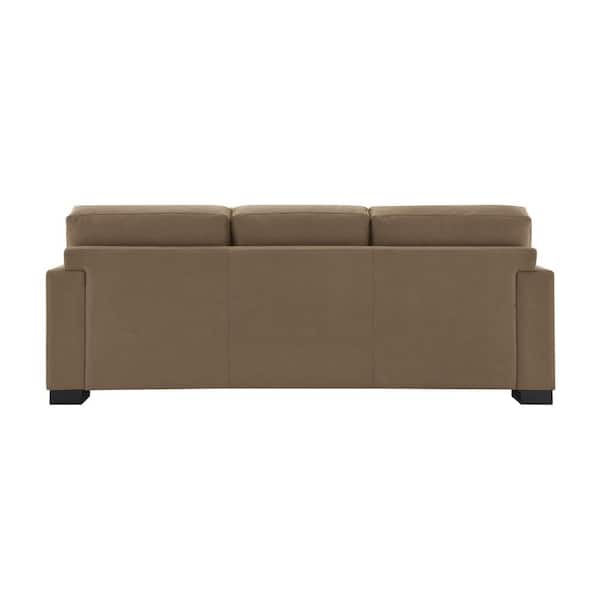 Acme Furniture Darya 39 in. Square Arm Suede Rectangle Sofa in