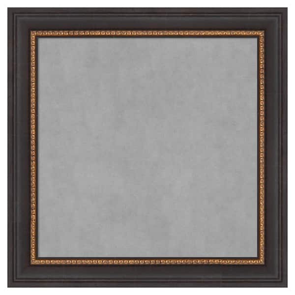 Amanti Art Ashton Black 15 in. x 15 in. Framed Magnetic Board