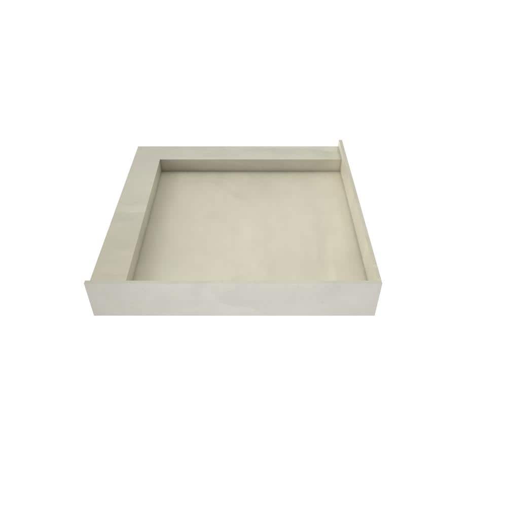 36" x 36" Black Polyurethane Double Threshold Shower Base