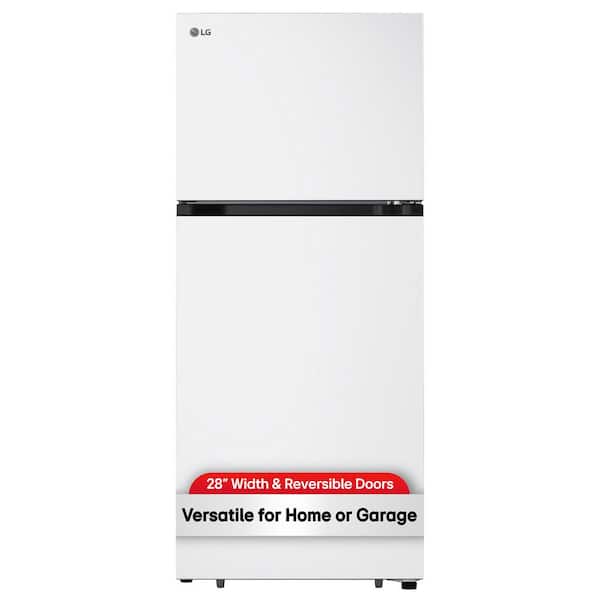 28 in. 18 cu. ft. Top Freezer Garage-Ready Refrigerator in White