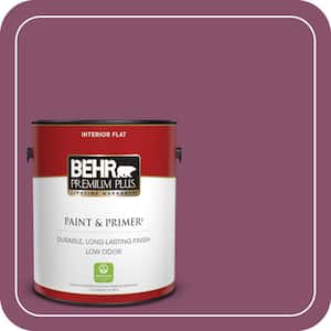1 gal. #M120-7 Raspberry Crush Flat Low Odor Interior Paint & Primer