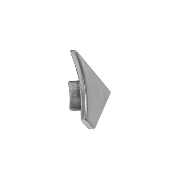 T-Cove 0 in. D x 0.63 in. W x 0 in L Connection Wall/Flr Endcap Left Aluminum Silver Molding and Transition Trim