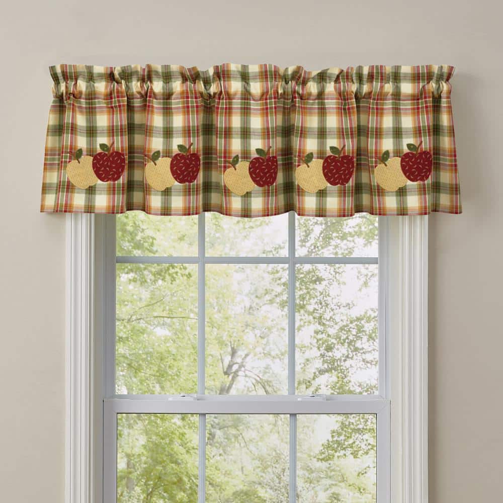 Apple Plaid Cotton Rod Pocket Valance - 60''L