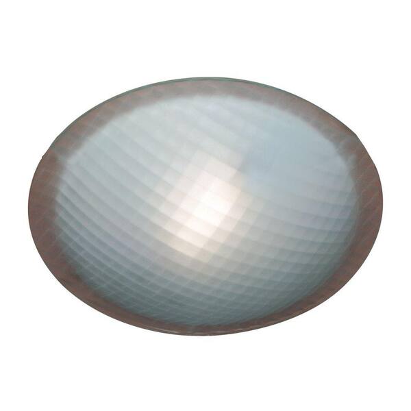 PLC Lighting 1-Light White Sconce with Chequered Glass