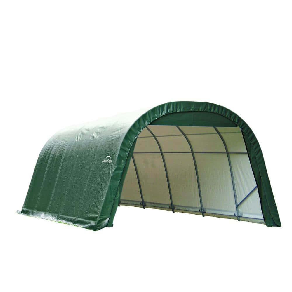 ShelterLogic ShelterCoat 12 ft. x 28 ft. Wind and Snow Rated Garage Round Green STD