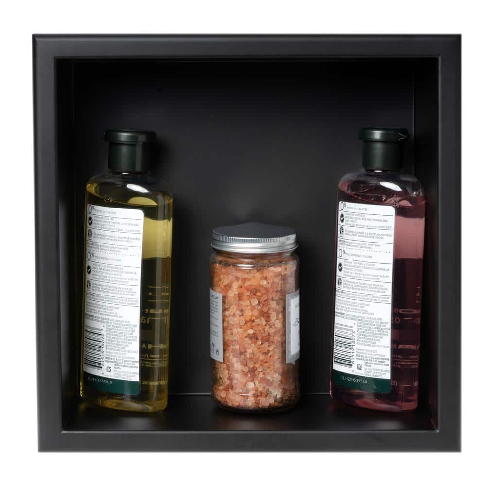 Matte Black Stainless Steel Wall Mount Shower Niche Shelf