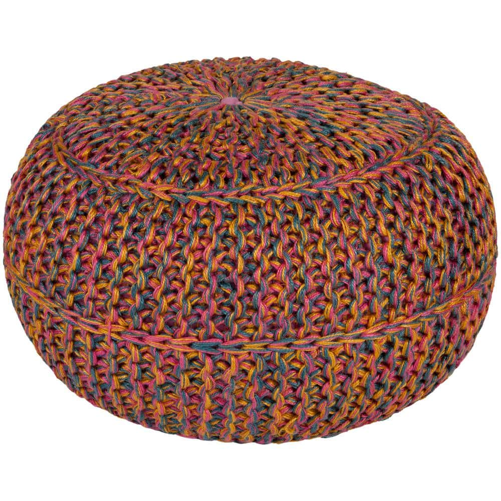 Livabliss Kylie Mustard Accent Pouf