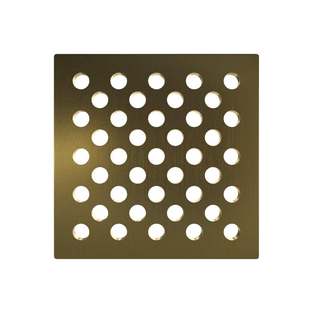 Designer Square Dots Pattern Drain Plate for Compression Drain in Brushed Gold price history on PriceWatchPro