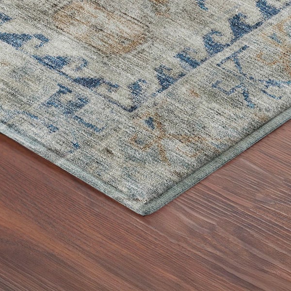 Mayfield Premium Machine Washable Abstract AMF2357 Linen 2 ft. x 3 ft. Accent Rug
