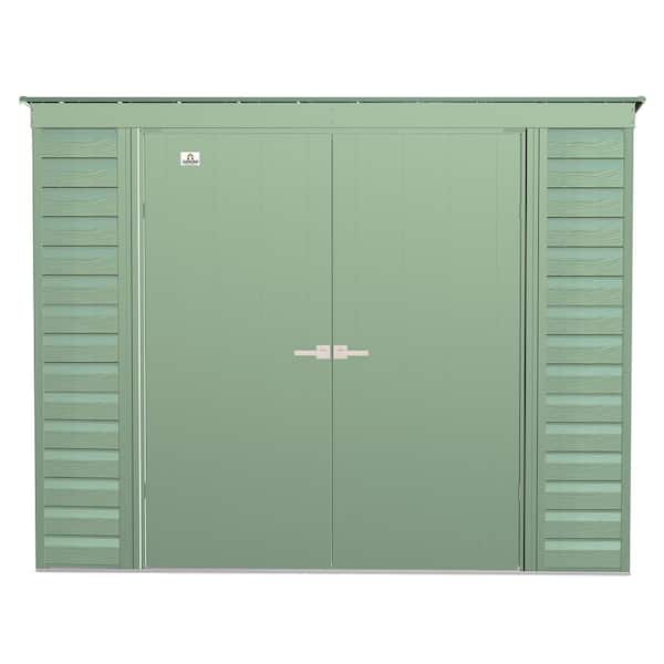 Arrow 8 ft. x 4 ft Green Metal Storage Shed With Pent Style Roof 28 Sq. Ft.