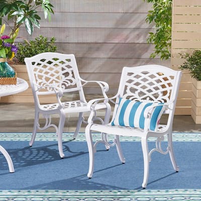 White - Outdoor Dining Chairs - Patio Chairs - The Home Depot