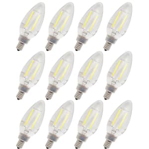 35-Watt Equivalent B10 Dimmable ENERGY STAR E12 Candelabra Base LED Light Bulb 2700K warm White (12-Pack)