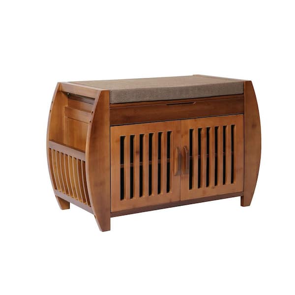 Shoe Storage Cabinet with Side Storage, Shoe Storage Bench for Entryway Hallway Living Room