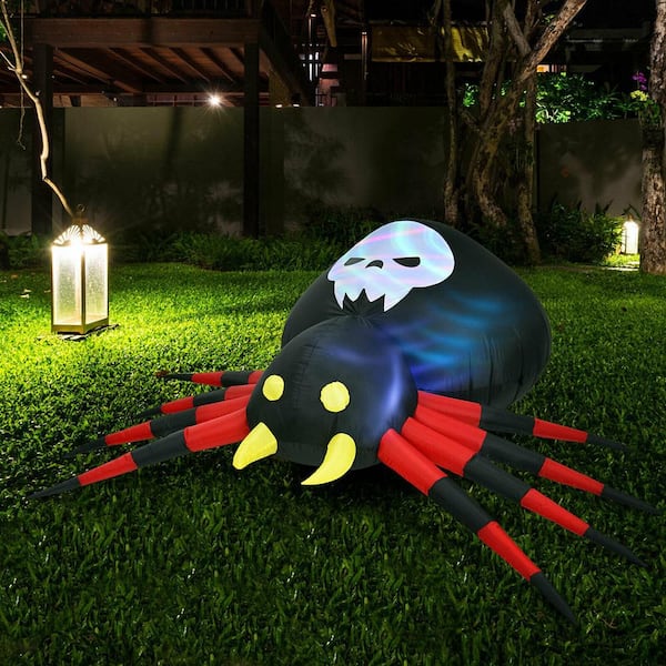 Gymax 6.5 ft. Halloween Inflatable Blow-Up Spider Yard Decoration ...