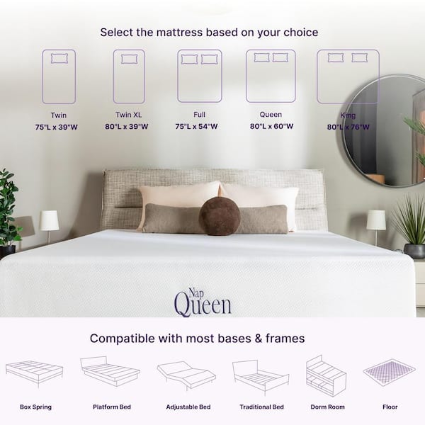 Charlotte King Medium Bamboo Charcoal Memory Foam 8 in. Mattress