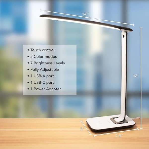 mount-it! 16 in. Relaxalight LED Desk Lamp TS-7005 - The Home Depot