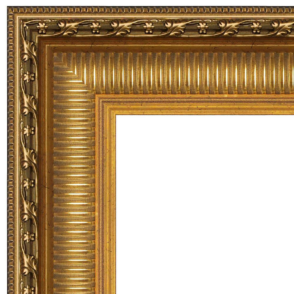 Medium Gold Framed Landscape Painting on Canvas