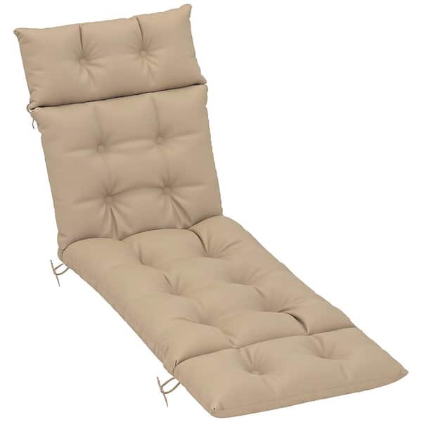 Outdoor Lounge Chair Cushion, 17.7 in., Deep Seating Outdoor Lounge Chair Cushion, Beige