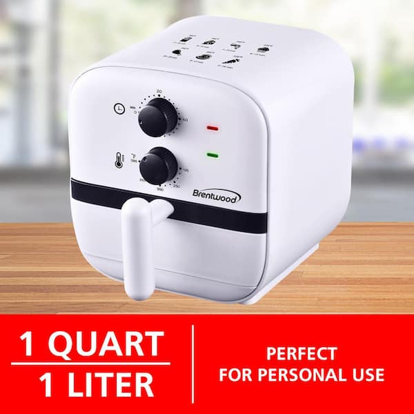 Brentwood Appliances 1-Quart 700-Watt Electric Air Fryer (White)