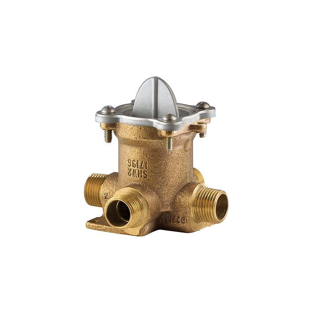 1/2-Inch Brass Thermostatic Tub and Shower Valve