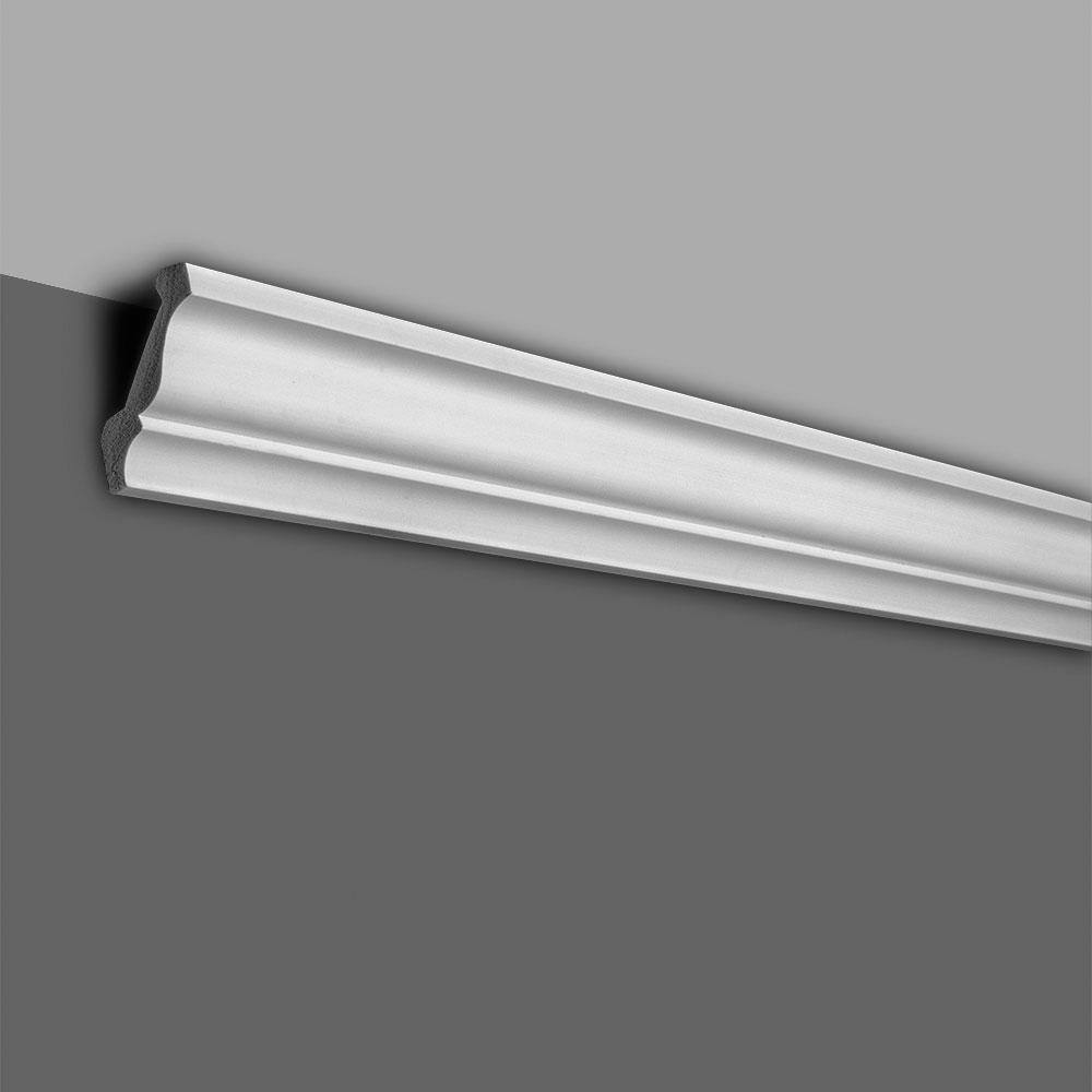 Unfinished Recycled Polystyrene Crown Moulding Sample, 6" Long