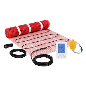 Floor Heating Mat 20 Sq. ft Electric Radiant In-Floor Heated Warm System with Digital Floor Sensing Thermostat