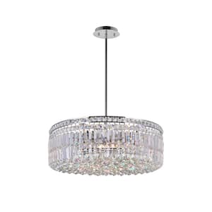 Colosseum 10 Light Down Chandelier With Chrome Finish