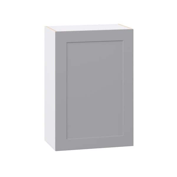 J COLLECTION Roseland 24 in. W x 14 in. D x 35 in. H Assembled Shaker Wall Kitchen Cabinet in Slate Gray