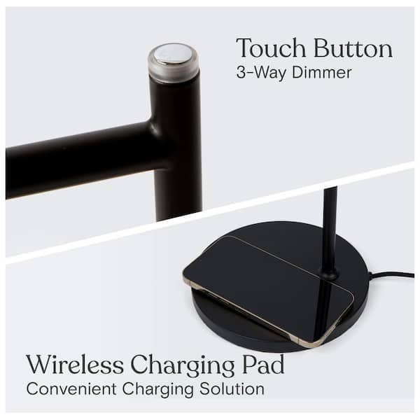 Brightech Leaf 16 in. Classic Black Dimmable LED