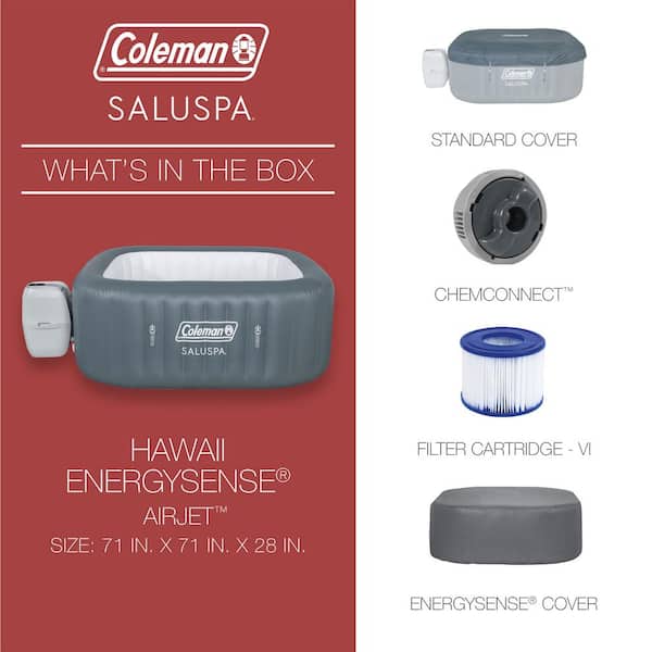 Hawaii AirJet 6-Person 140 Jet 120 V Inflatable Hot Tub with EnergySense Cover