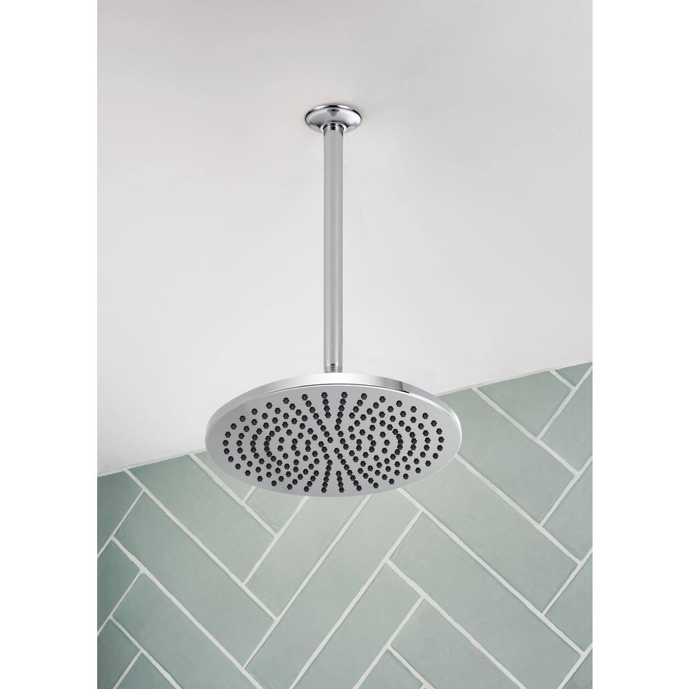 Chrome Adjustable Rain Shower Head with Touch-Clean Spray Holes