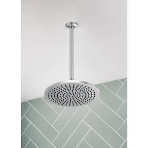 1-Spray Patterns 2.5 GPM 11.75 in. Wall Mount Fixed Shower Head in Chrome