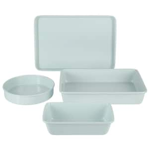 4-Piece Carbon Steel Aqua Colored Bakeware Set