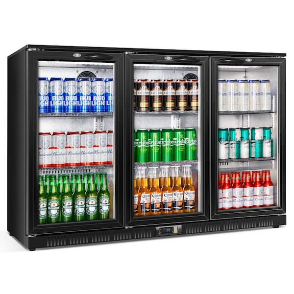 Back Bar Cooler 35 in. 10.9 cu. ft. Commercial Counter Height Refrigerator with Auto-Defrost in Black