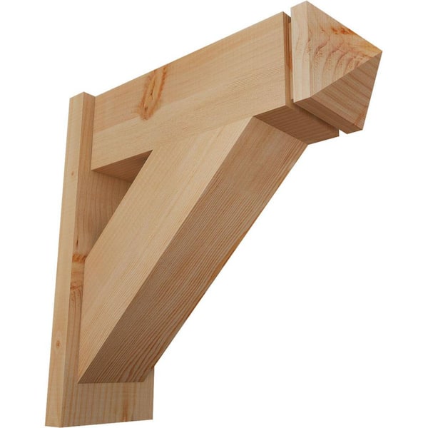 Ekena Millwork 8 in. x 22 in. x 22 in. Traditional Arts and Crafts Smooth Douglas Fir Outlooker