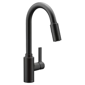 Genta LX Single-Handle Pull-Down Sprayer Kitchen Faucet with Reflex in Matte Black