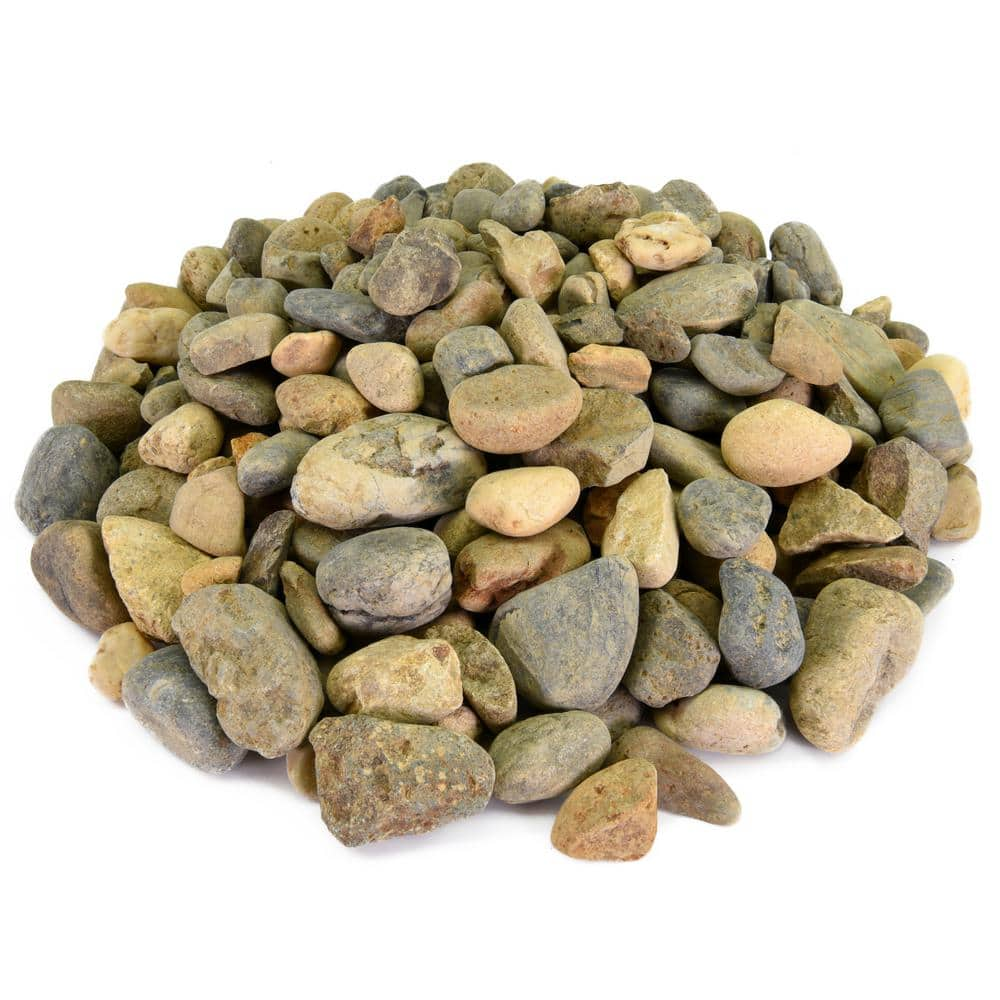 Yard Elements 25 cu. ft. Small 3/4 in. Dos Rios Bulk Landscape Rock and ...