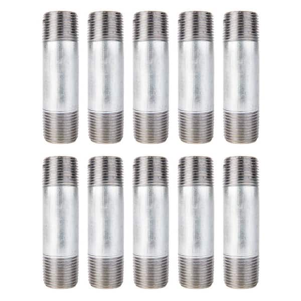PIPE DECOR 1/2 in. x 3 in. Galvanized Steel Nipple (10-Pack)