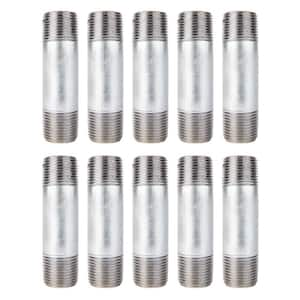 1/2 in. x 3 in. Galvanized Steel Nipple (10-Pack)