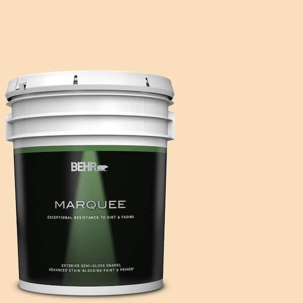 BEHR MARQUEE 5 gal. #M240-2 Pinch of Pearl Semi-Gloss Enamel Exterior Paint & Primer