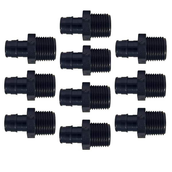 Apollo 1/2 in. Poly-Alloy PEX-A Expansion Barb x 1/2 in. MNPT Male Adapter (10-Pack)
